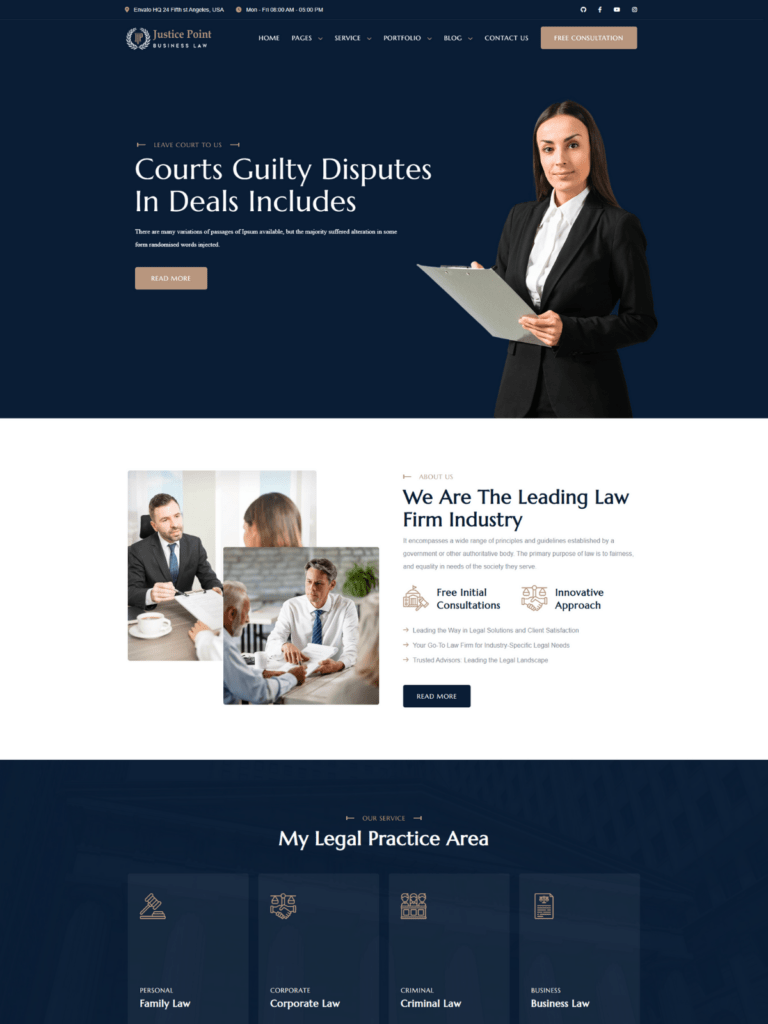 Justice Point – Premium Business Law Website